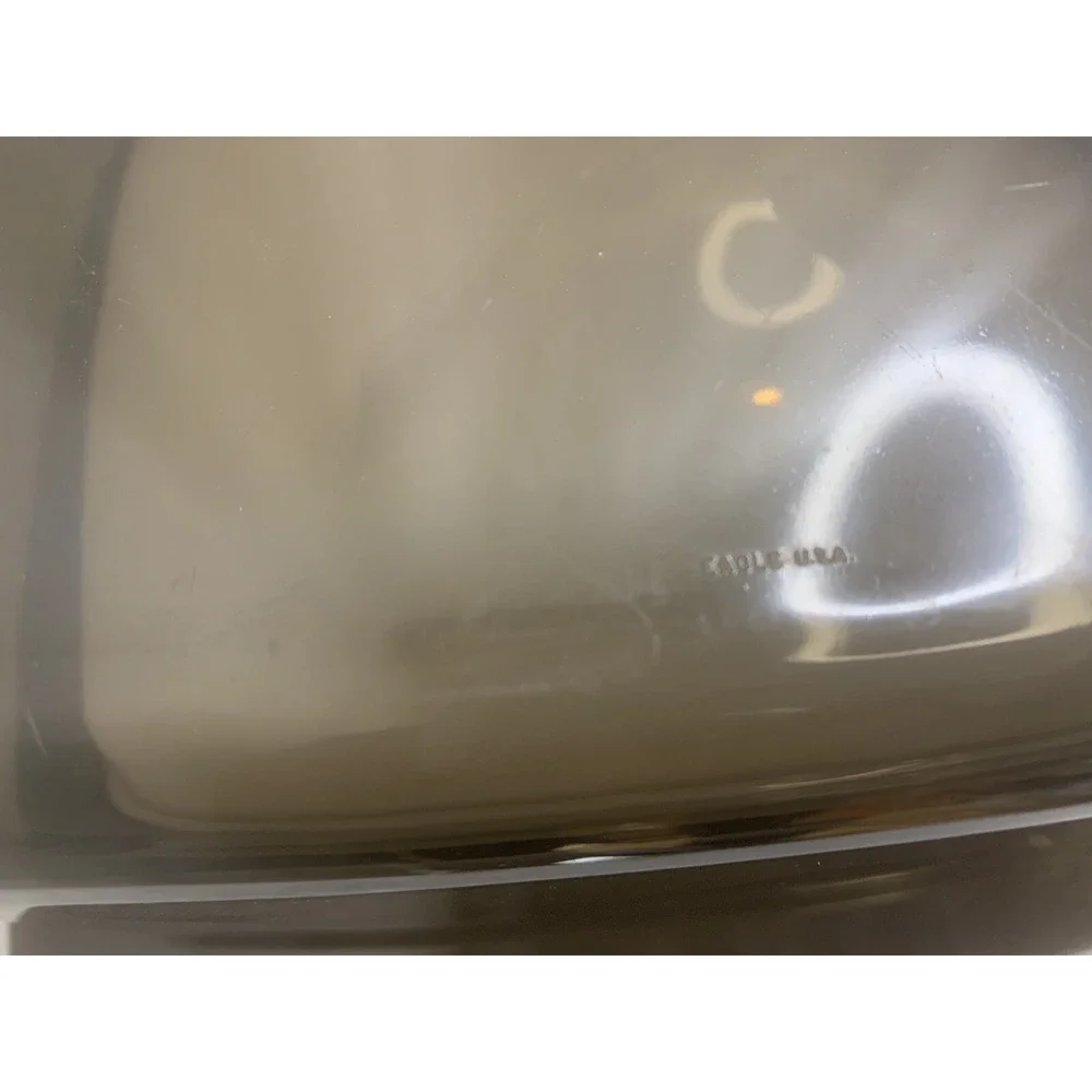 MCM Ice Bucket Lucite 3-Piece Eagle USA Clear & Smoke Vtg Cocktail Shrimp party